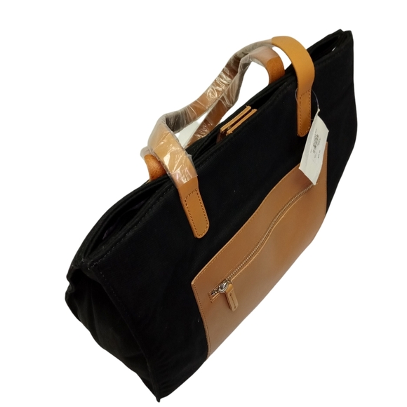 Pottery Kids Classic Black and Leather Tote - Picture 6 of 8